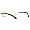 SA106 Art Nouveau Vintage Style Rectangular Metal Frame Eye Glasses