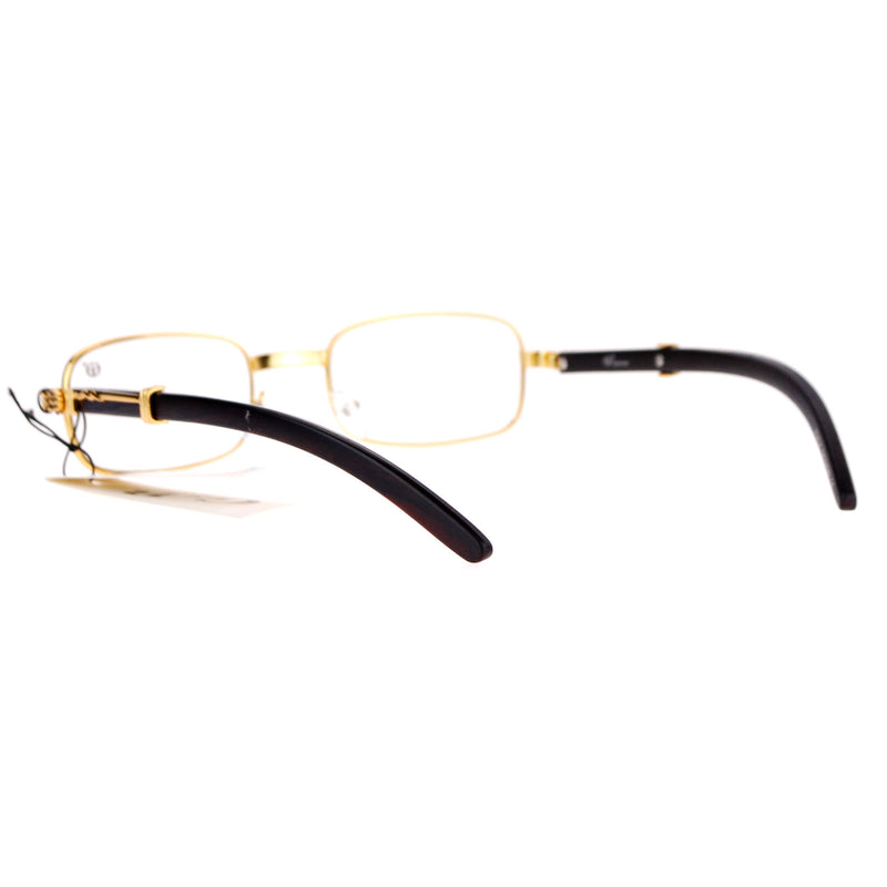 SA106 Art Nouveau Vintage Style Rectangular Metal Frame Eye Glasses