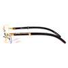 SA106 Art Nouveau Vintage Style Rectangular Metal Frame Eye Glasses