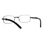 SA106 Art Nouveau Vintage Style Rectangular Metal Frame Eye Glasses