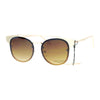 SA106 Womens Flat Top Metal Half Horn Rim Rimless Sunglasses