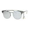 SA106 Womens Flat Top Metal Half Horn Rim Rimless Sunglasses