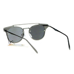 SA106 Womens Flat Top Metal Half Horn Rim Rimless Sunglasses