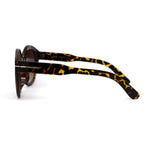 Womens Round Horn Rim Hipster Fashion Sunglasses