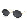 Womens Oval Round Shade Metal Rim Retro Sunglasses