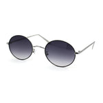 Womens Oval Round Shade Metal Rim Retro Sunglasses