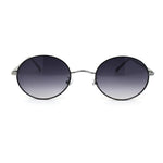 Womens Oval Round Shade Metal Rim Retro Sunglasses