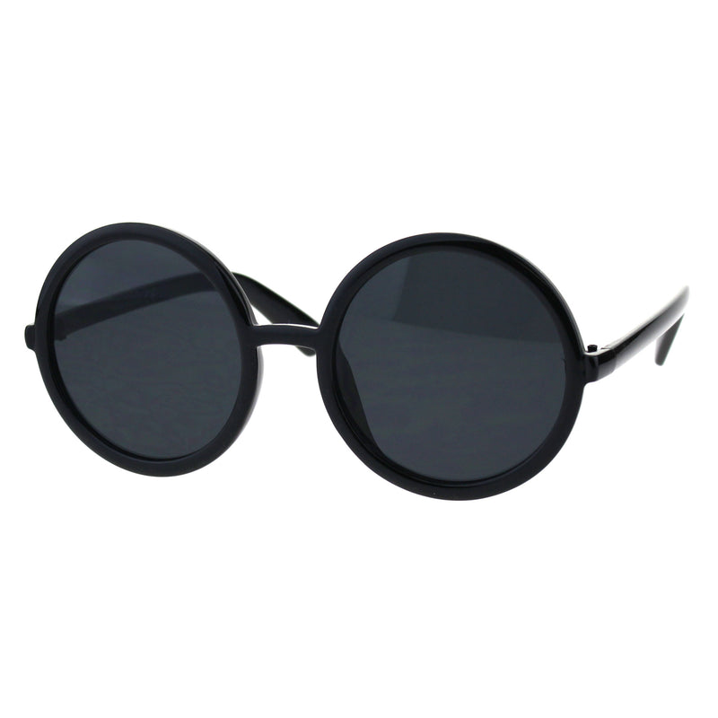 Womens Wizard Round Circle Lens Plastic Mod Fashion Sunglasses