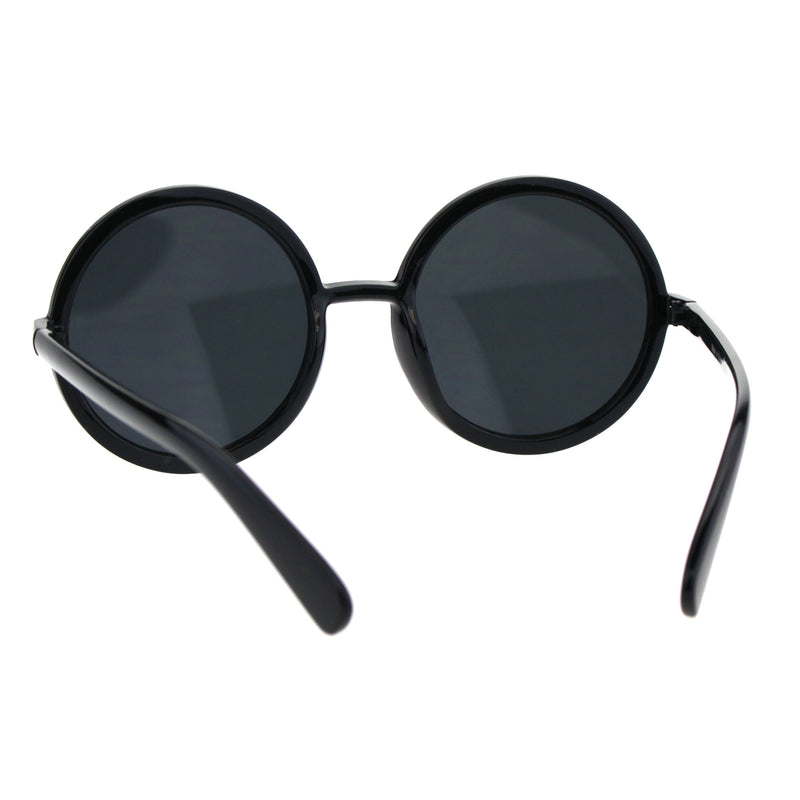 Womens Wizard Round Circle Lens Plastic Mod Fashion Sunglasses