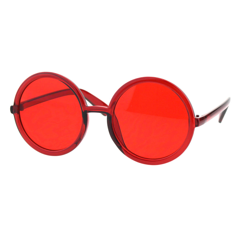 Womens Wizard Round Circle Lens Plastic Mod Fashion Sunglasses