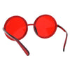 Womens Wizard Round Circle Lens Plastic Mod Fashion Sunglasses