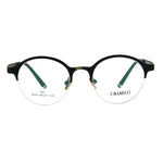 Optical Quality Round Half Horn Rim Luxury Circle Lens Eyeglasses Frame