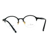 Optical Quality Round Half Horn Rim Luxury Circle Lens Eyeglasses Frame