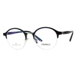 Optical Quality Round Half Horn Rim Luxury Circle Lens Eyeglasses Frame