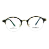 Optical Quality Round Half Horn Rim Luxury Circle Lens Eyeglasses Frame