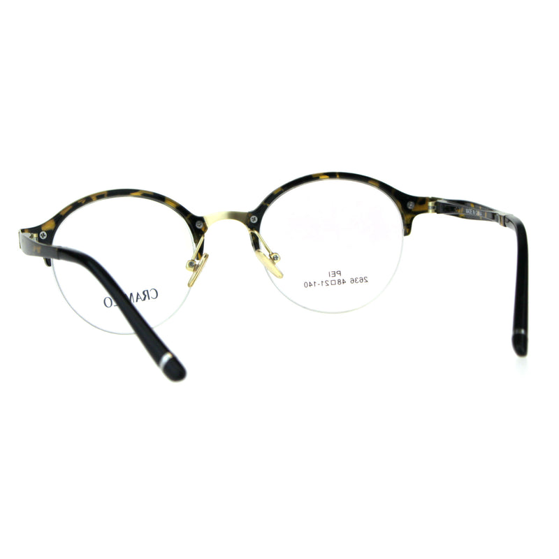 Optical Quality Round Half Horn Rim Luxury Circle Lens Eyeglasses Frame