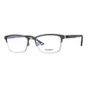 Optical Quality Metal Half Rim Narrow Rectangular Eyeglasses Frame