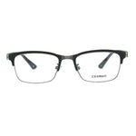 Optical Quality Metal Half Rim Narrow Rectangular Eyeglasses Frame