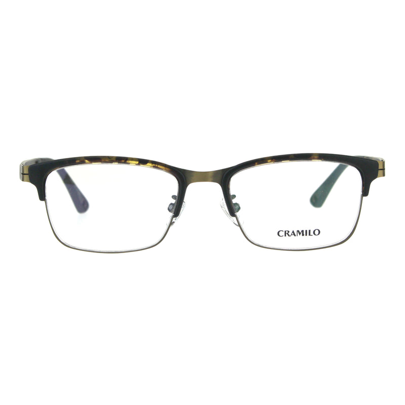 Optical Quality Metal Half Rim Narrow Rectangular Eyeglasses Frame