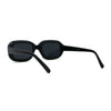 Mod Beveled Thick Plastic Rectangle Retro Sunglasses