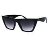 Womens Squared Rectangular Cat Eye Goth Diva Sunglasses