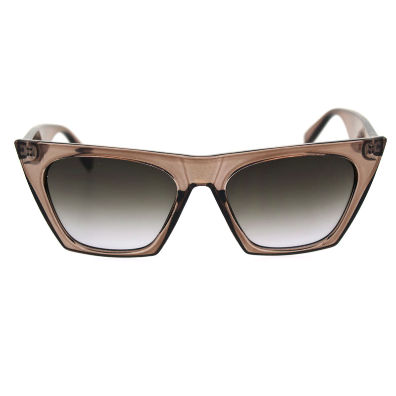 Womens Squared Rectangular Cat Eye Goth Diva Sunglasses