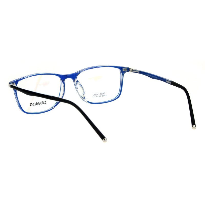 Mens 53mm TR90 Thin Plastic Horn Rim Optical Eyeglasses Frame