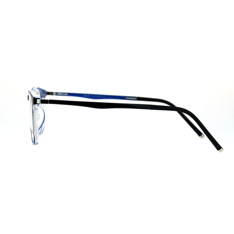 Mens 53mm TR90 Thin Plastic Horn Rim Optical Eyeglasses Frame