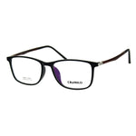 Mens 53mm TR90 Thin Plastic Horn Rim Optical Eyeglasses Frame