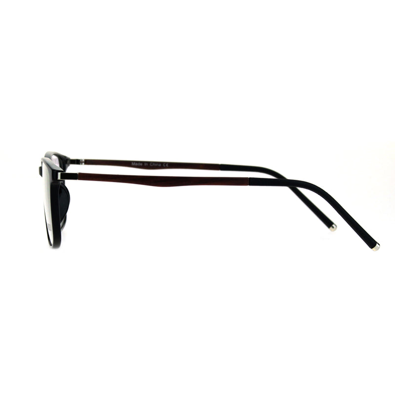Mens 53mm TR90 Thin Plastic Horn Rim Optical Eyeglasses Frame