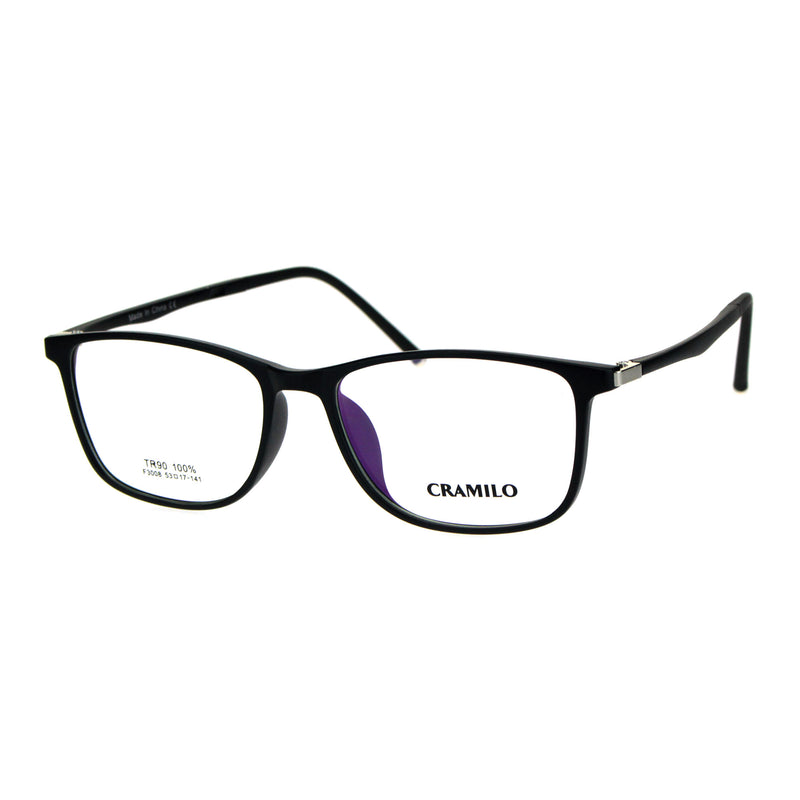 Mens 53mm TR90 Thin Plastic Horn Rim Optical Eyeglasses Frame