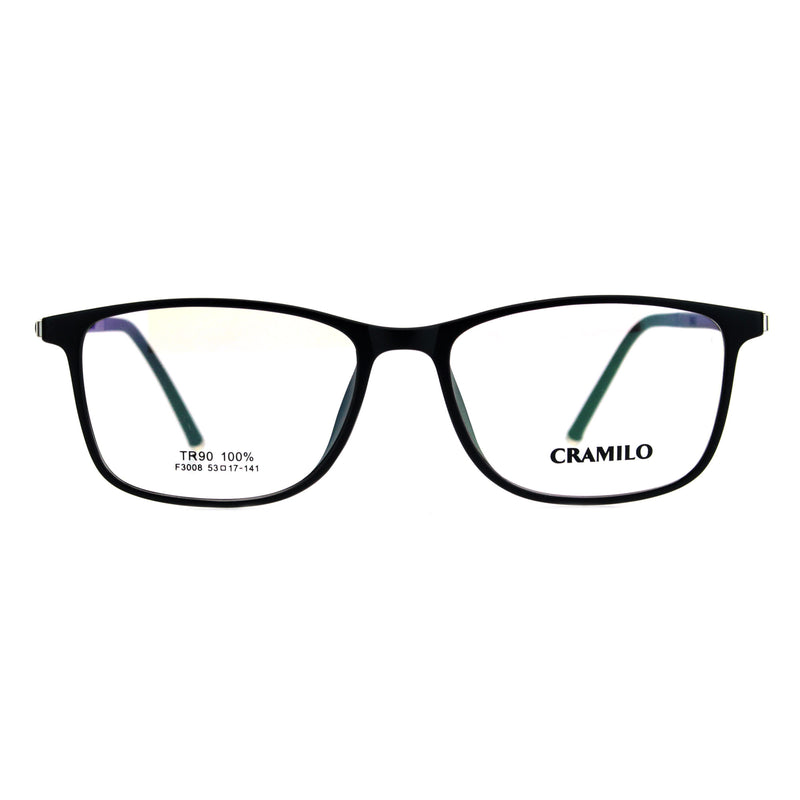 Mens 53mm TR90 Thin Plastic Horn Rim Optical Eyeglasses Frame
