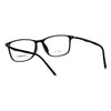 Mens 53mm TR90 Thin Plastic Horn Rim Optical Eyeglasses Frame