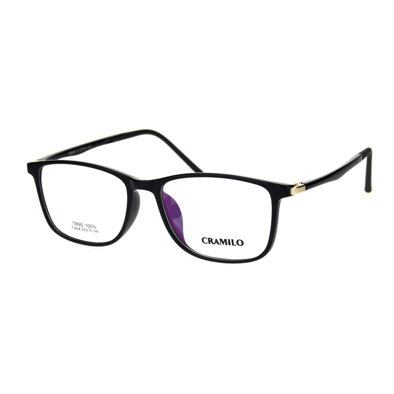 Mens 53mm TR90 Thin Plastic Horn Rim Optical Eyeglasses Frame