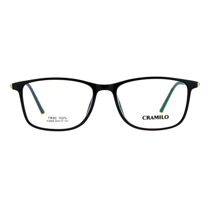 Mens 53mm TR90 Thin Plastic Horn Rim Optical Eyeglasses Frame