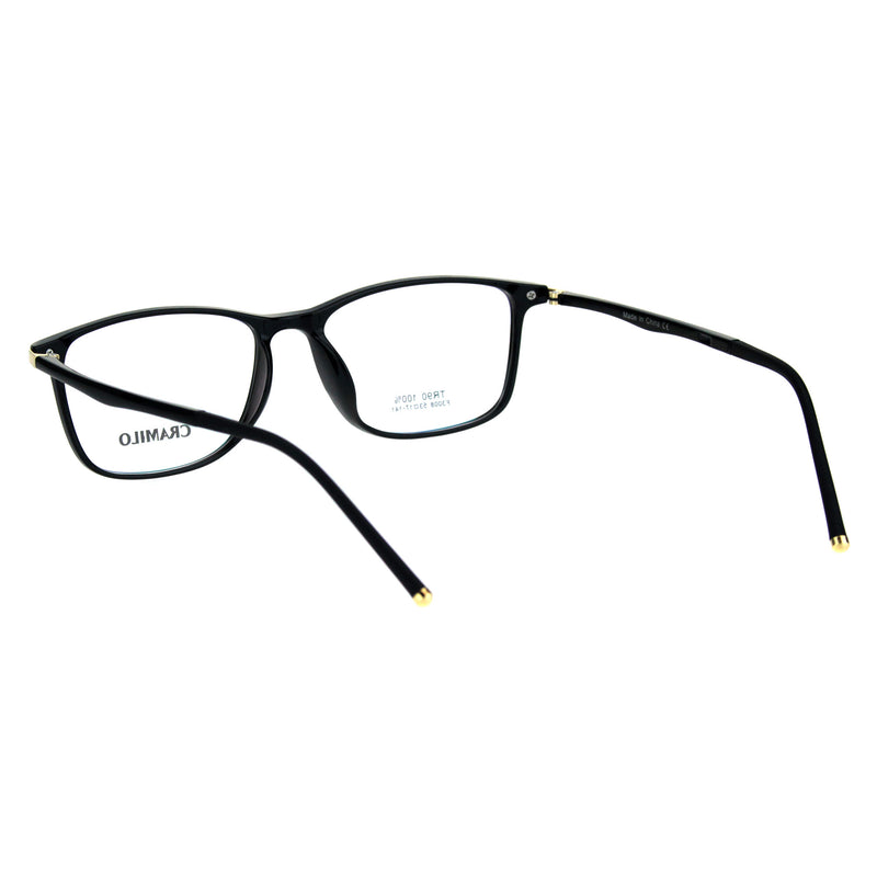 Mens 53mm TR90 Thin Plastic Horn Rim Optical Eyeglasses Frame