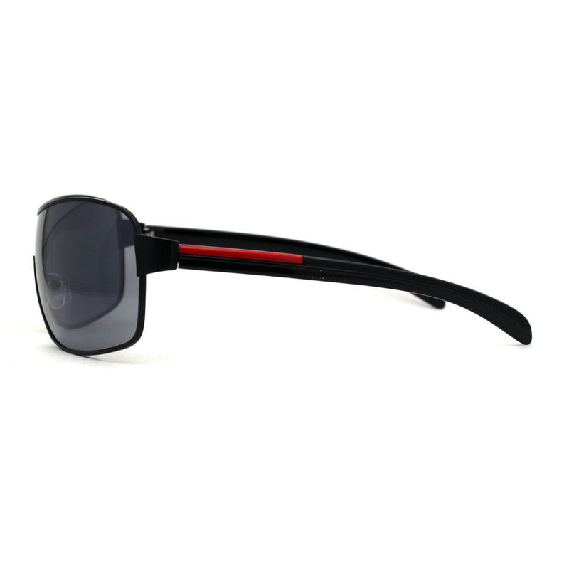 Mens Italian Designer Fashion Rimless Shield Sport Pilot Sunglasses