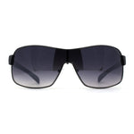 Mens Italian Designer Fashion Rimless Shield Sport Pilot Sunglasses