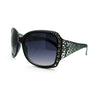 omens Rhinestone Oversized Rectangular Butterfly Thick Arm Fashion Sunglasses