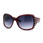 omens Rhinestone Oversized Rectangular Butterfly Thick Arm Fashion Sunglasses