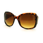 omens Rhinestone Oversized Rectangular Butterfly Thick Arm Fashion Sunglasses