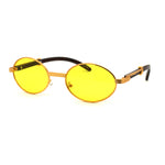 SA106 OG 90s Rapper Vintage Style Small Oval Metal Frame Sunglasses