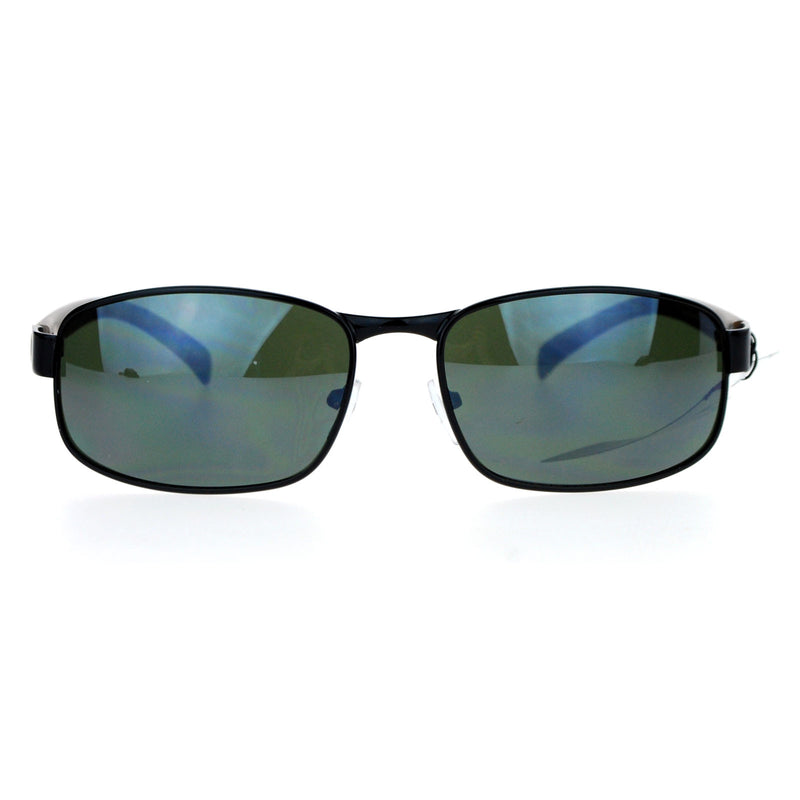 SA106 Wood Grain Arm Narrow Rectangular Sport Luxury Designer Sunglasses
