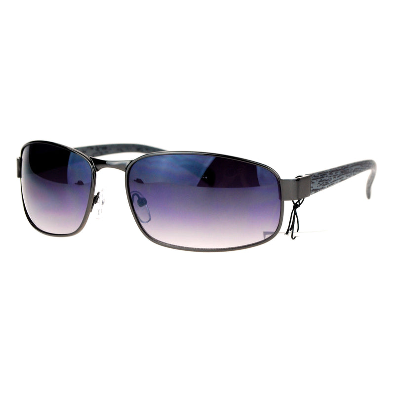 SA106 Wood Grain Arm Narrow Rectangular Sport Luxury Designer Sunglasses