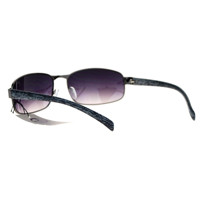 SA106 Wood Grain Arm Narrow Rectangular Sport Luxury Designer Sunglasses