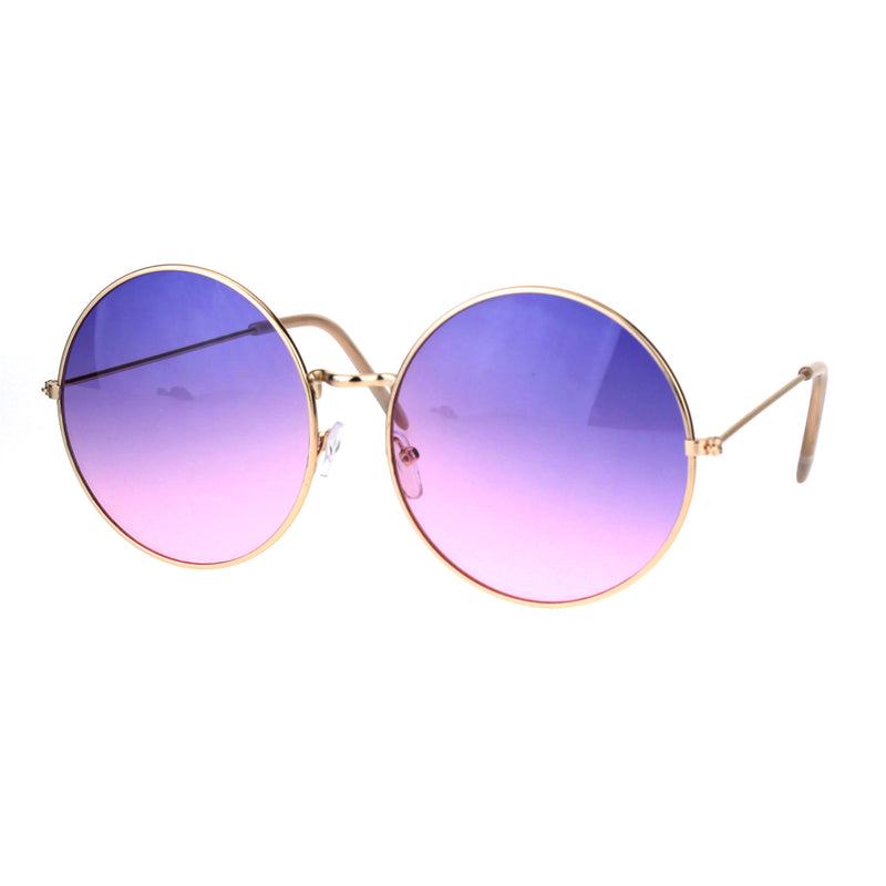 Classic Oversize Joplin Style Hippie Round Circle Lens Sunglasses