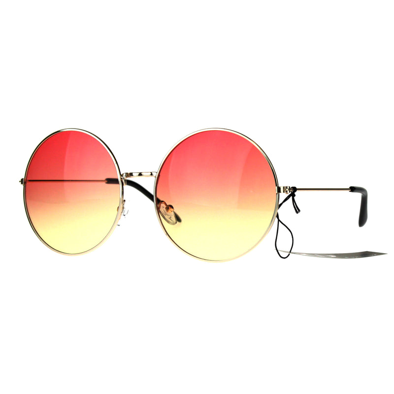 Classic Oversize Joplin Style Hippie Round Circle Lens Sunglasses