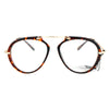 SA106 Unique Flat Top Bridge Plastic Aviator Racer Womens Clear Lens Glasses