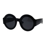 Stripe Glitter Pop Color Retro Thick Plastic Round Mod Sunglasses