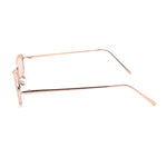 Mens Small Snug Narrow Rectangular Pimp Metal Rim Sunglasses